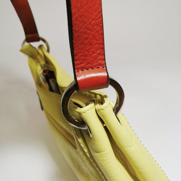 Dissona Small Yellow Leather Purse Italy Gorgeous - Picture 8 of 9